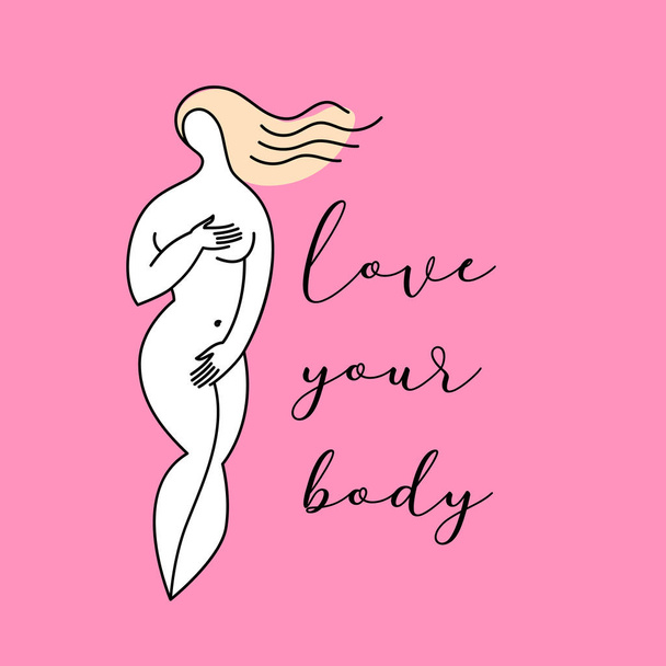 love your body template - Vector, imagen