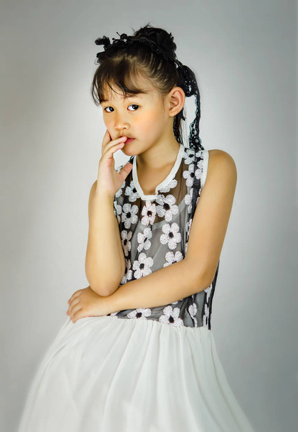 portrait of asian little  girl  - Фото, изображение