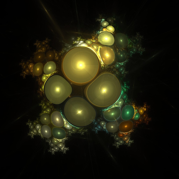 Burbujas cósmicas Diseño fractal abstracto
 - Foto, imagen