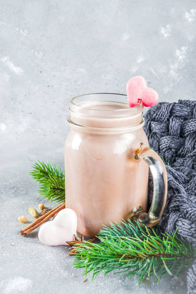 Winter hot chocolate mug - Photo, Image