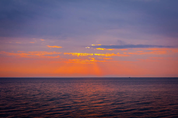 Early dawn, Sunrise, morning over Mediterranean sea - Foto, Imagem