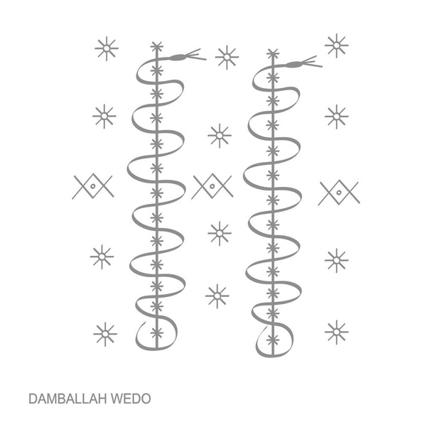 Vektorová ikona s veve vodný symbol Damballáh Weddo - Vektor, obrázek
