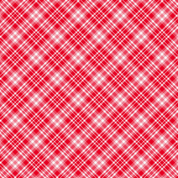 Tartan, rood en wit geruite patroon. Textuur voor Plaid, tafelkleden, kleding, shirts, jurken, papier, beddengoed, dekens, quilts en andere textielproducten. Vector illustratie EPS 10 - Vector, afbeelding