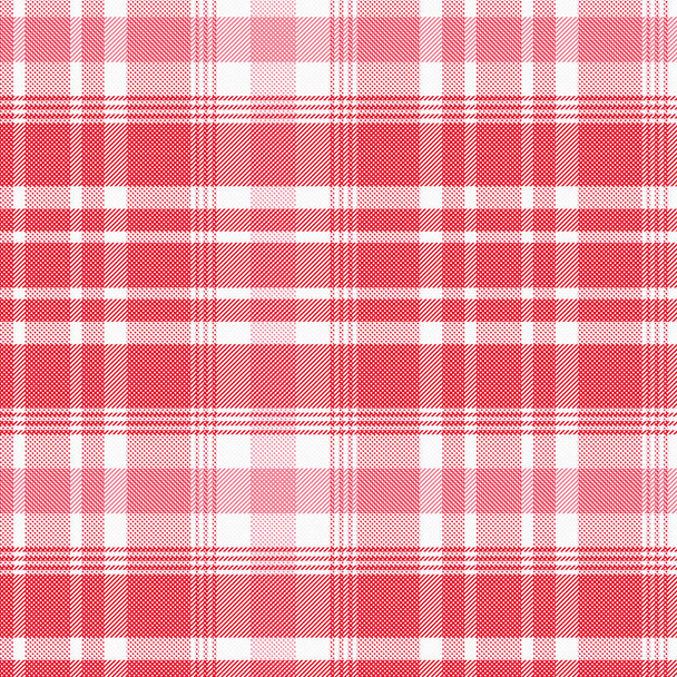 Tartan, Red and White plaid pattern seamless. Texture for plaid, tablecloths, clothes, shirts, dresses, paper, bedding, blankets, quilts and other textile products. Vector illustration EPS 10 - Vector, Image