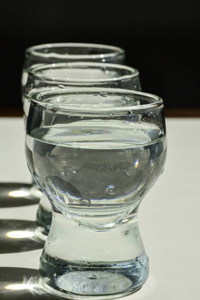 Shot glasses with vodka - Foto, Imagem