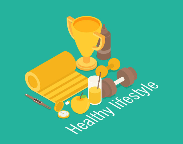 healthy lifestyle,vector illustration  - Вектор, зображення