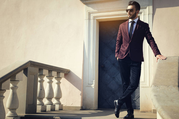 Fashionable businessman outdoors - Zdjęcie, obraz