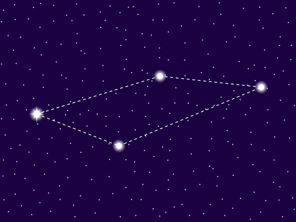 fornax Konstellation. Sternenhimmel. Sternhaufen und Galaxien. Weltraum. Vektorillustration - Vektor, Bild