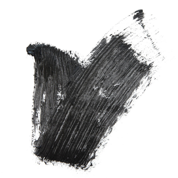 Black mascara brush strokes isolated on white. - Image - Photo, Image