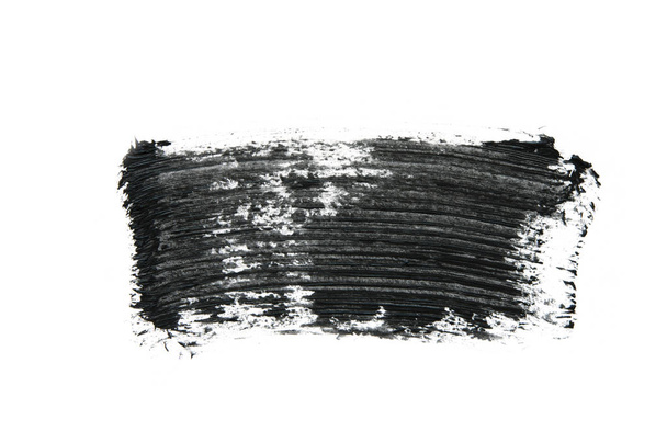 Black mascara brush strokes isolated on white. - Image - Photo, Image