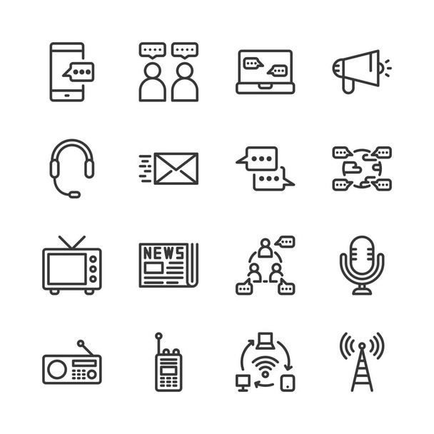 Communication device icon set.Vector illustration - Vektori, kuva