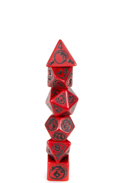 Poli kocka torony piros és fekete - Fotó, kép