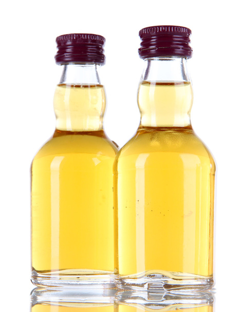 Minibar bottles, isolated on white - Fotó, kép
