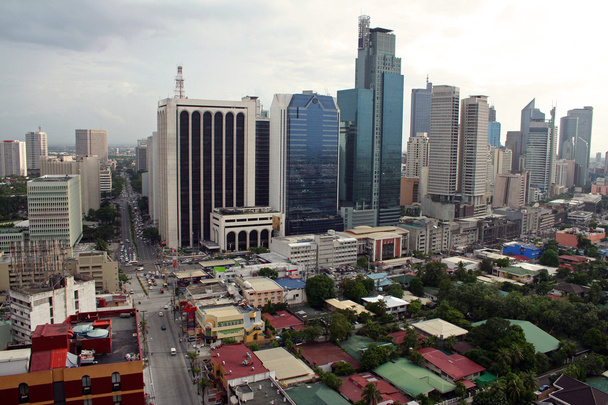 Makati city στον ορίζοντα του μετρό Μανίλα Φιλιππίνες - Φωτογραφία, εικόνα