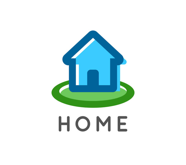 Home logo for a real estate and home repair company - Vector beautiful emblem showing cosiness and attractiveness. - Vector, Image