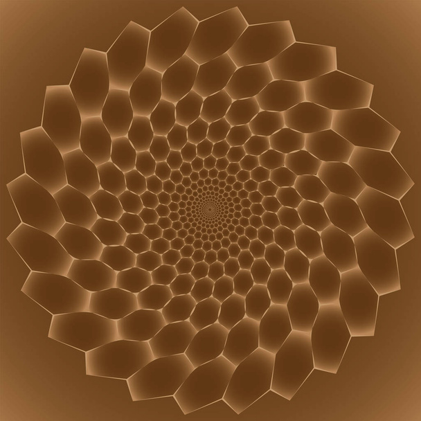 Abstracte zeshoeken achtergrond - Vector, afbeelding