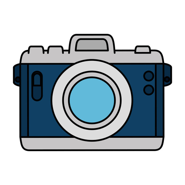 camera fotografisch apparaat geïsoleerd pictogram - Vector, afbeelding