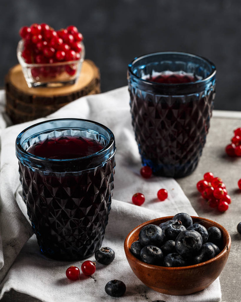 Two glass of cranberry juice - Foto, imagen
