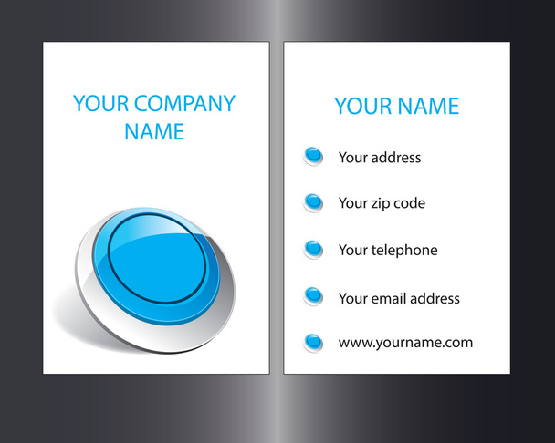 blue button front and back - Vector, imagen