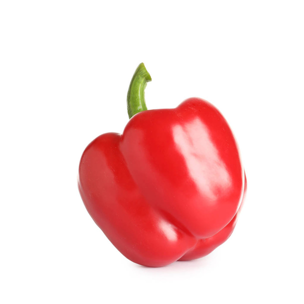 Tasty ripe red bell pepper on white background - Fotografie, Obrázek