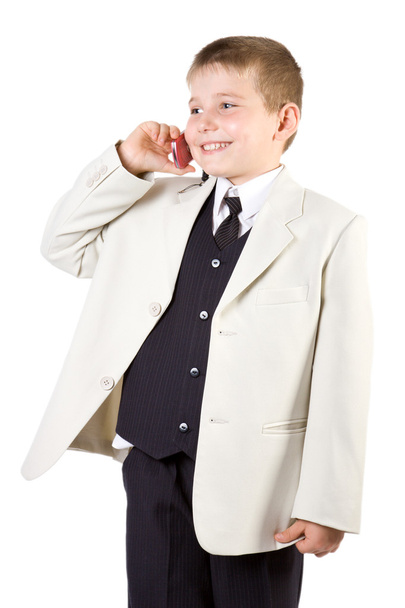 Well-dressed boy like businessman - Foto, immagini