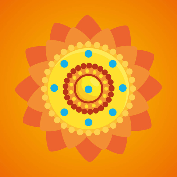 hindu flowers with traditional petals decoration - Vecteur, image