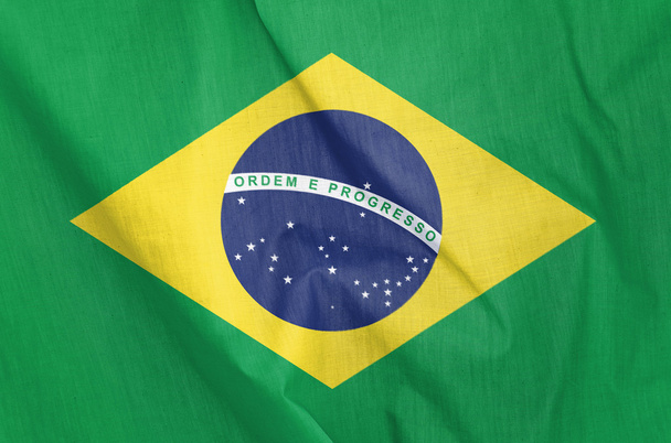 Bandera de tela de Brasil
 - Foto, imagen