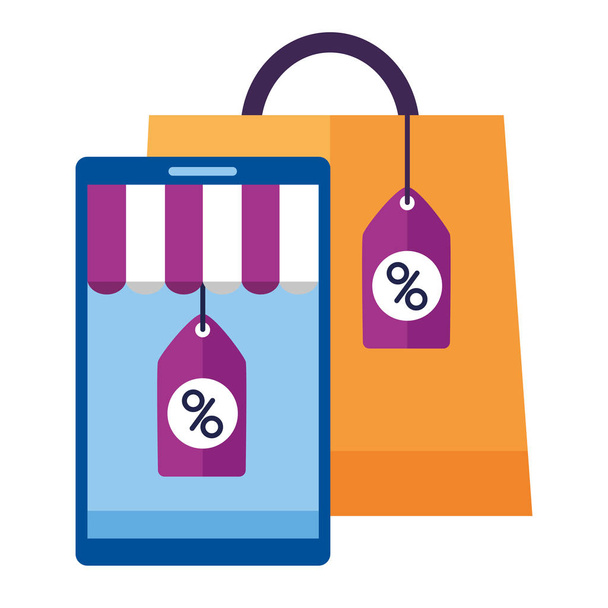 Online alışveriş e-ticaret kavramı - Vektör, Görsel