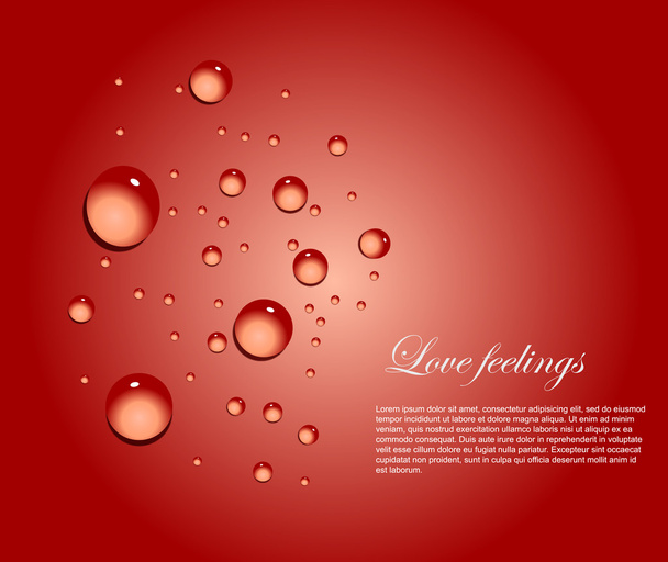 Love feelings abstract background - Vector, Image