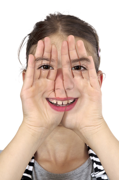 Menina mostrando seu rosto
 - Foto, Imagem