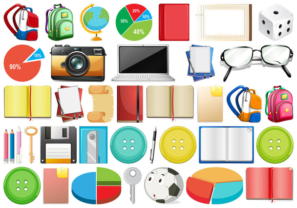Set of different objects - Vector, Imagen