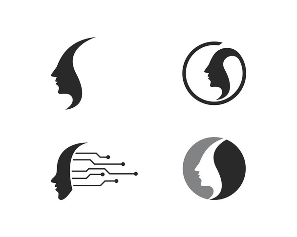 Face ilustration logo vector - Vector, Image
