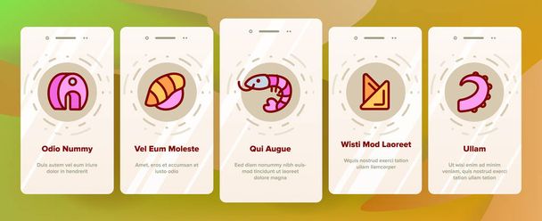 Japanese Food, Sushi Linear Vector Onboarding - Vector, Image