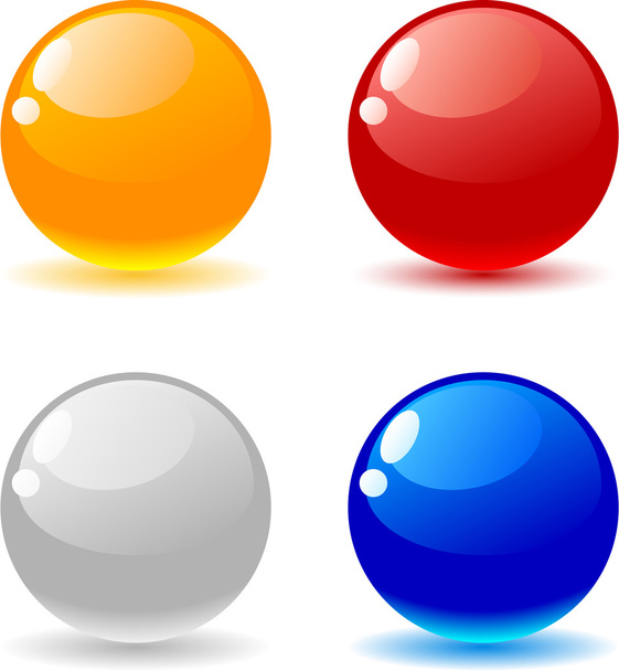 Glossy balls. - Vector, Imagen