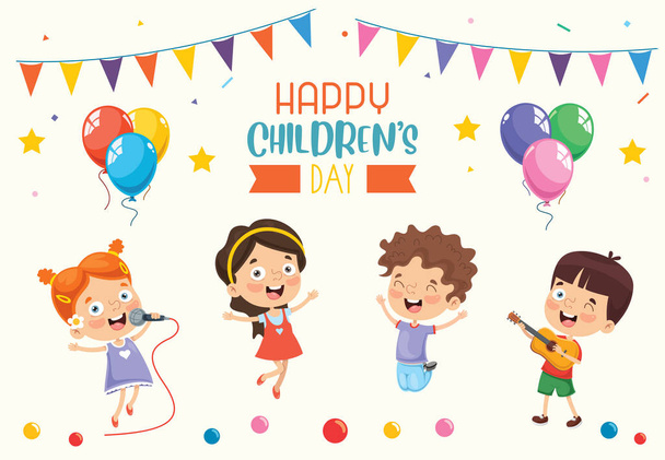 Vector Illustration Of Happy Children's Day - Vector, Image