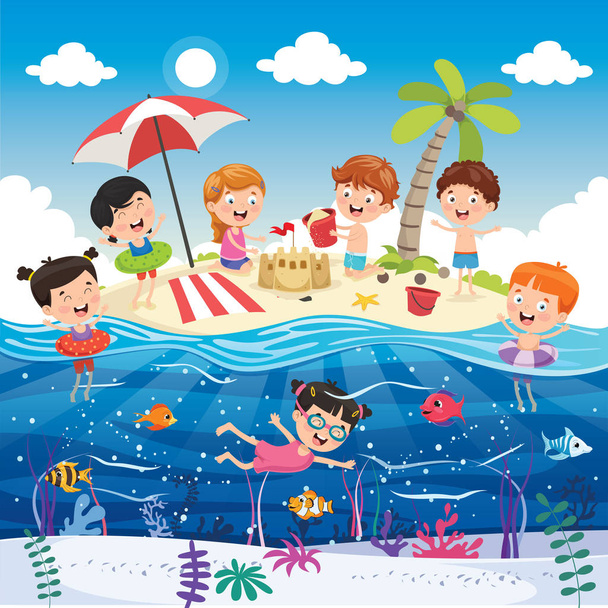 Illustrazione vettoriale delle vacanze estive
 - Vettoriali, immagini