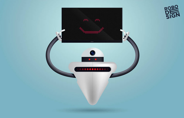 Diferentes Poses Robot innovación tecnología ciencia ficción futuro lindo pequeño 3d iconos conjunto diseño vector ilustración
 - Vector, imagen