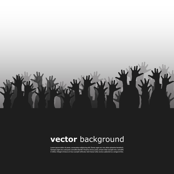 Crowd Silhouette - Vector, imagen