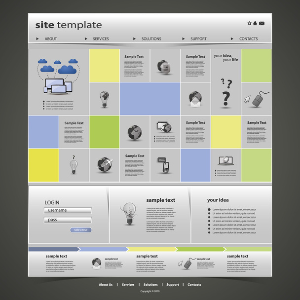 Website Template - Vector, afbeelding