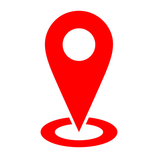 Red map pointer with a white background - Photo, Image