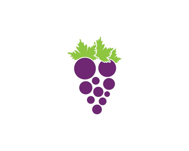 Виноград с иконкой листа - Вектор,изображение