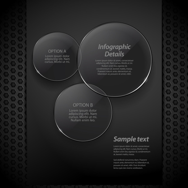 infográfico círculo de vidro
 - Vetor, Imagem