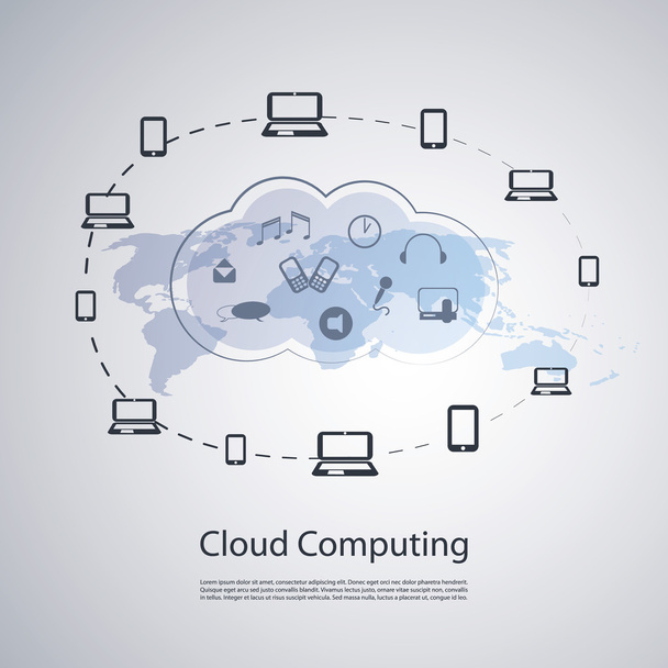 Cloud Computing Concept - Vector, Image