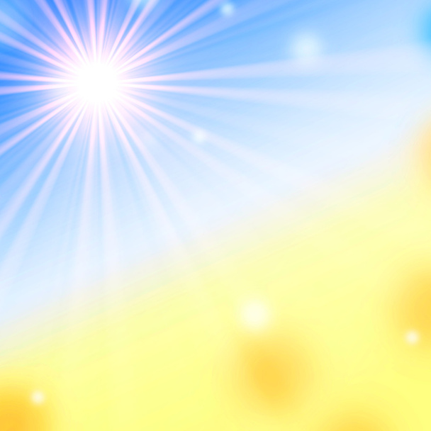 summer background with white sun - Photo, Image