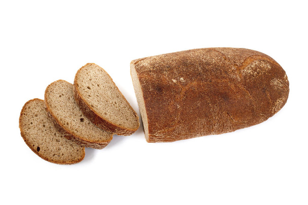Pane affettato isolato su fondo bianco. Fette di pane  - Foto, immagini