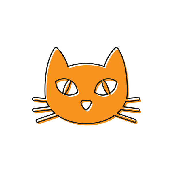 Icono de Orange Cat aislado sobre fondo blanco. Ilustración vectorial
 - Vector, Imagen