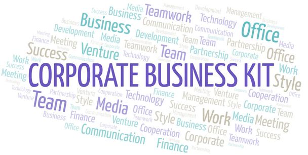 Corporate Business Kit word cloud. Collage realizzato solo con testo
. - Vettoriali, immagini
