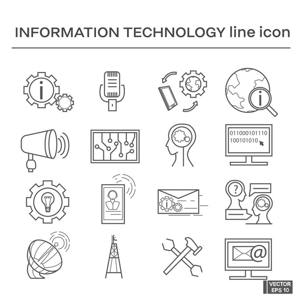 Set of icons, information technology. - Vector, imagen
