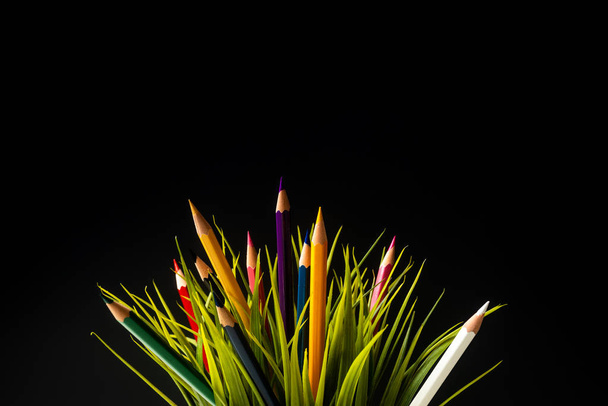 Природа зростання натюрморт концепція кольорові олівці приходять
 - Фото, зображення