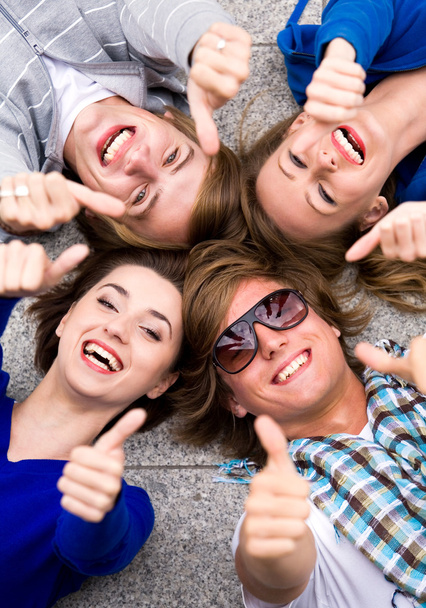 Teens With Thumbs Up - Photo, Image
